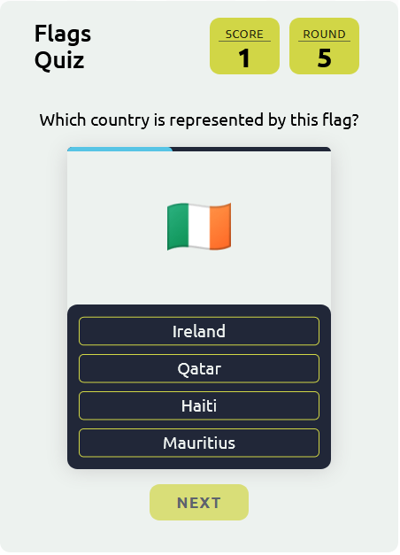 country flags quiz screenshot